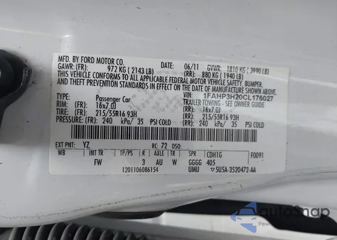 2012 Ford Focus Sel z USA, uszkodzony, nr VIN 1FAHP3H20CL176027